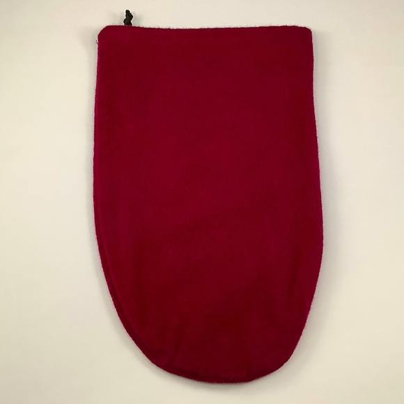 Allen Edmonds Burgundy Felt Drawstring Dust Bag - Picture 3 of 6